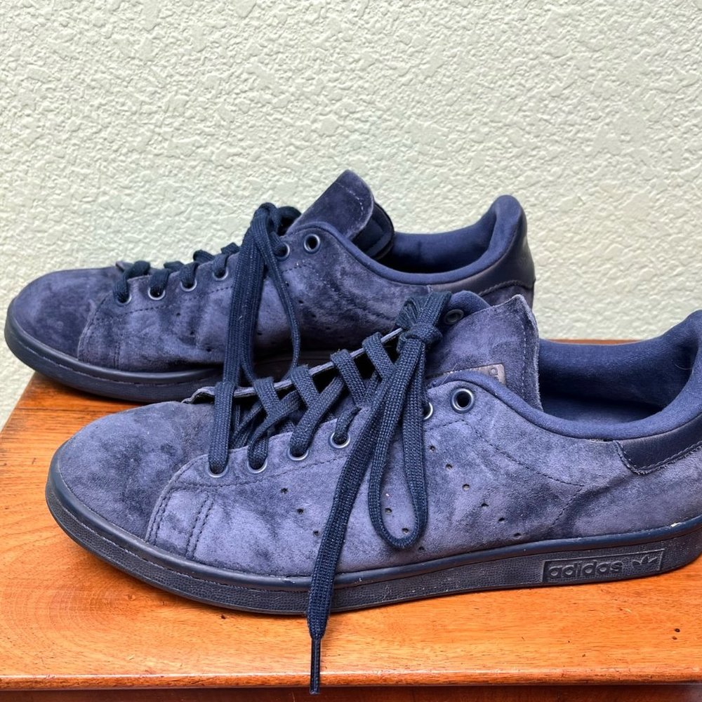 Stan Smith Adidas Blue Suede S75107 Men's Size 9.5